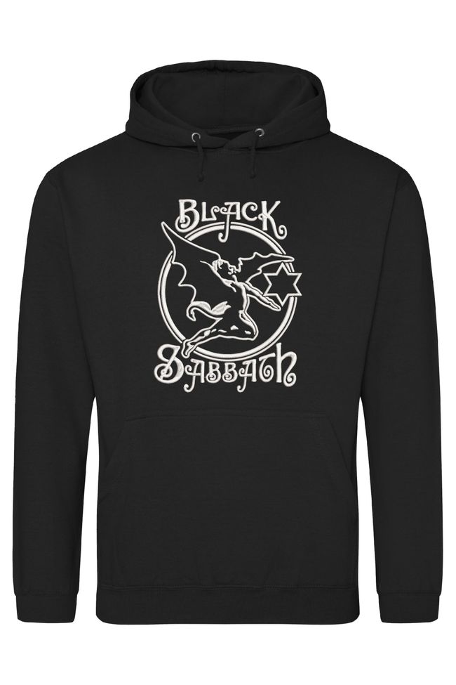 Худі з вишивкою "Fallen Angel, Black Sabbath es", чоловіче, чорне, XS, Embroshop HM017M-0100 фото