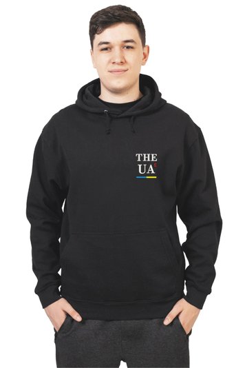 Худі з вишивкою "The UA", чоловіче, чорне, M, Embroshop HU019M-0102 фото