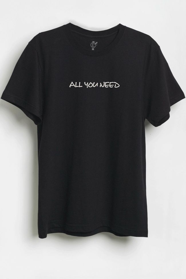 Футболка з вишивкою "All You Need", жіноча, чорна, XS, Embroshop FMU002P-0100 фото