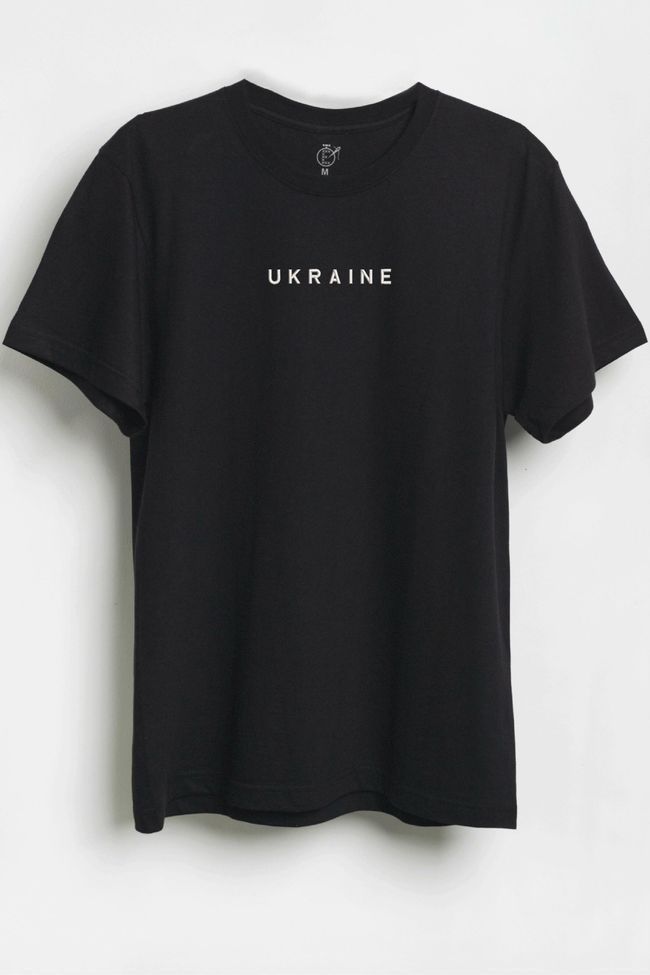 Футболка з вишивкою "Ukraine", жіноча, чорна, XS, Embroshop FUU061P-0100 фото