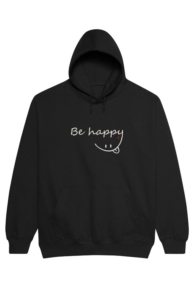 Худі з вишивкою "Be happy", жіноче, чорне, XS, Embroshop HFU007-0100 фото