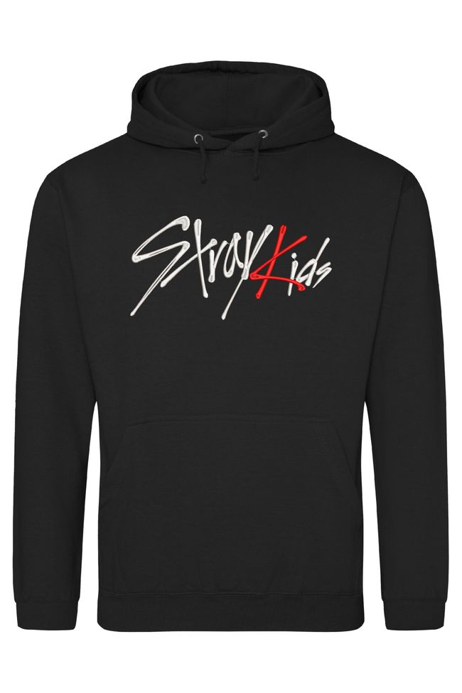 Худі з вишивкою "K-Pop, Stray Kids es", чоловіче, чорне, XS, Embroshop HM004M-0100 фото