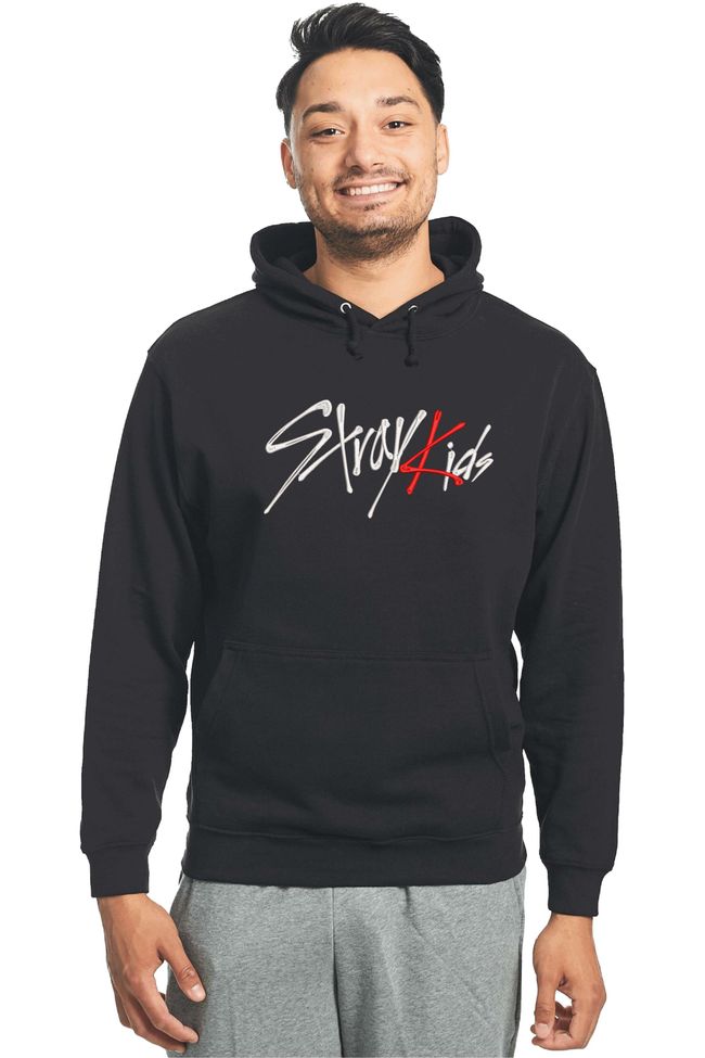 Худі з вишивкою "K-Pop, Stray Kids es", чоловіче, чорне, XS, Embroshop HM004M-0100 фото