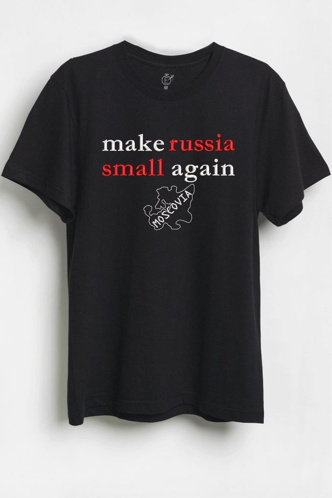 Футболка з вишивкою "Make russia small again", жіноча, чорна, S, Embroshop ua098u-f112 фото