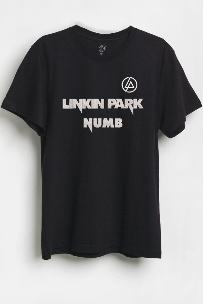 Футболка з вишивкою "Numb, Linkin Park es", чоловіча, чорна, M, Embroshop mu075m-f113 фото