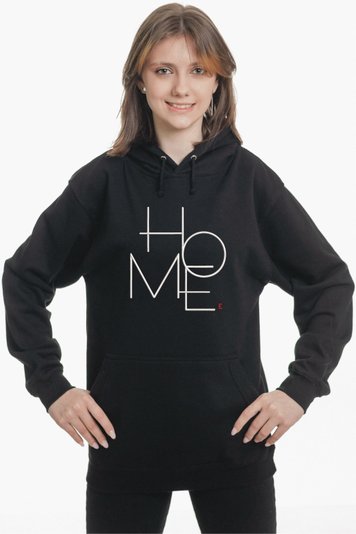 Худі з вишивкою "Home, geometric", жіноче, чорне, XS, Embroshop HFU006-0100 фото