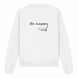 Світшот з вишивкою "Be happy", жіночий, білий, XS, Embroshop ea007u-s121 фото