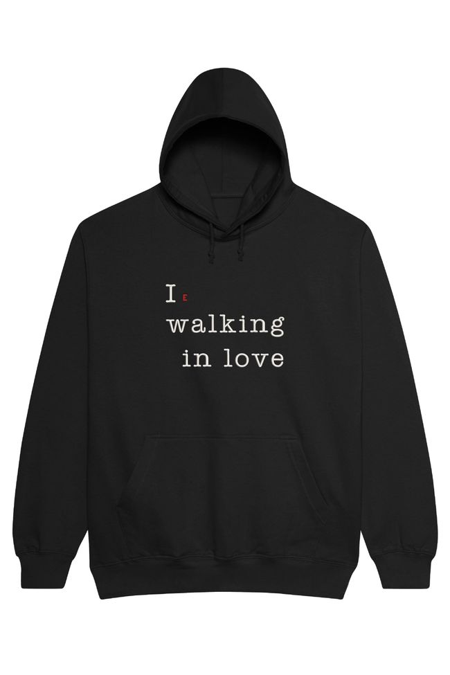 Худі з вишивкою "I'm walking in love", жіноче, чорне, XS, Embroshop HFU018-0100 фото