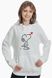 Худі з вишивкою "Snoopy looks at the flying heart", жіноче, біле, XS, Embroshop HFU014-0200 фото