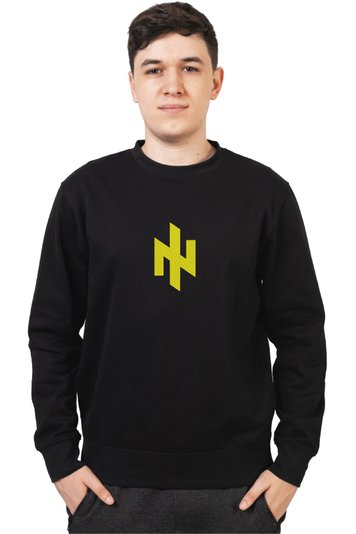 Світшот з вишивкою "Ідея Нації"v2(y), чоловічий, чорний, M, Embroshop ua052m-s013 фото