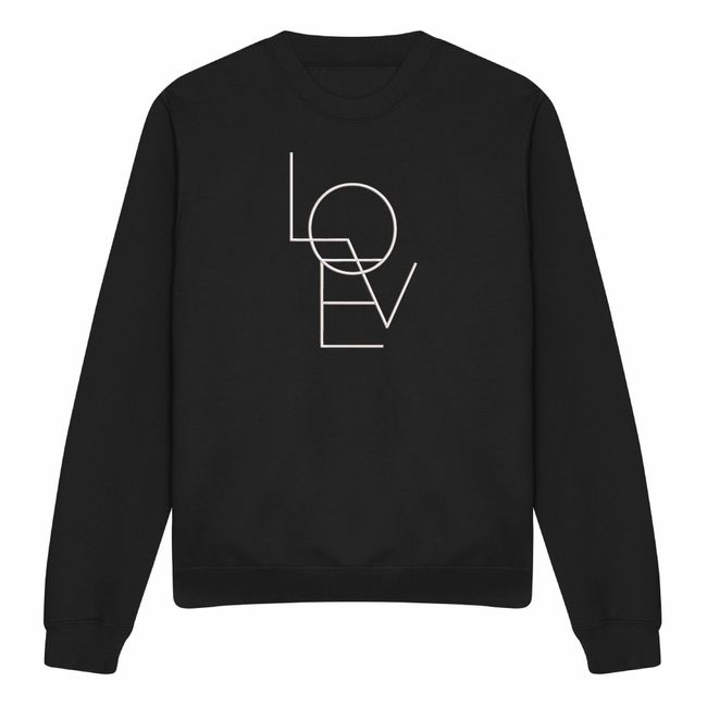 Світшот з вишивкою "Love, geometric", жіночий, чорний, M, Embroshop ea008u-s113 фото