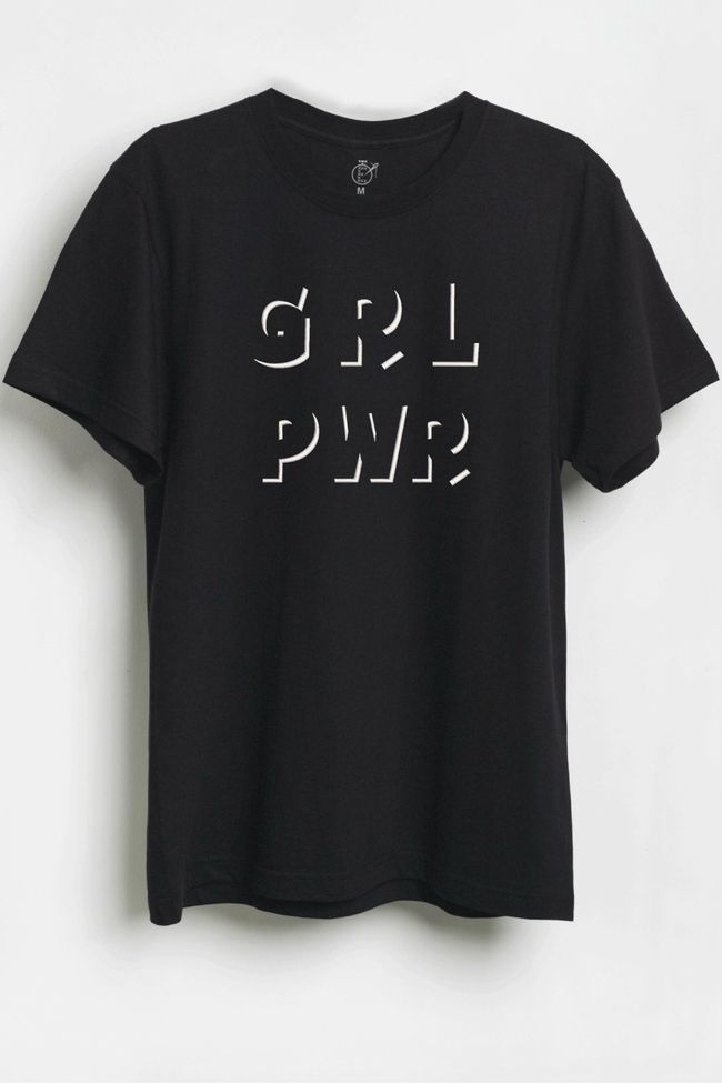 Футболка з вишивкою "Girl power", жіноча, чорна, XS, Embroshop FMU010P-0100 фото