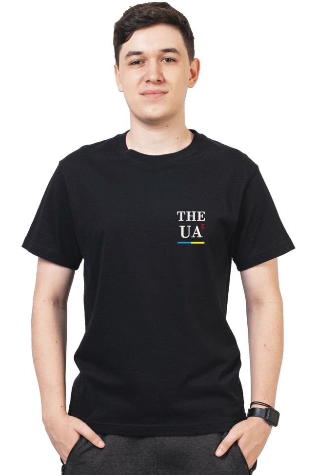 Футболка з вишивкою "The UA", чоловіча, чорна, M, Embroshop FU019MP-0102 фото