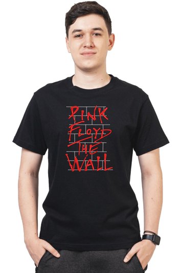 Футболка з вишивкою "The Wall, Pink Floyd es", чоловіча, чорна, M, Embroshop FM011MP-0102 фото