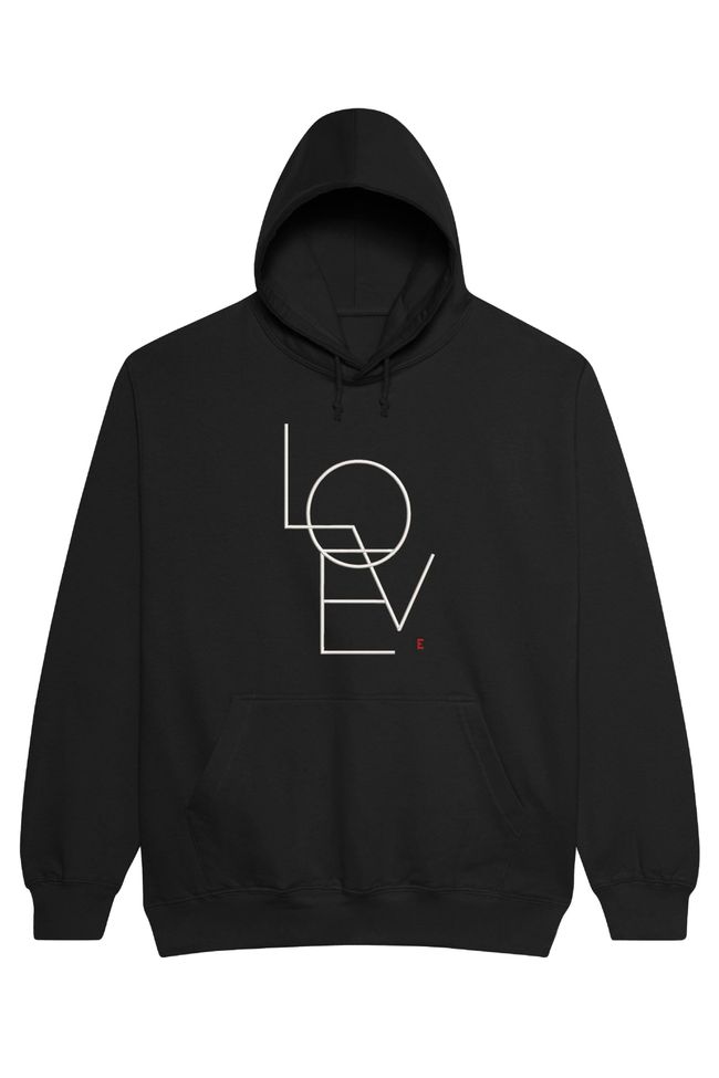 Худі з вишивкою "Love, geometric", жіноче, чорне, XS, Embroshop HFU008-0100 фото