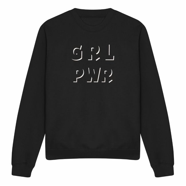 Світшот з вишивкою "Girl power", жіночий, чорний, M, Embroshop ea010u-s113 фото