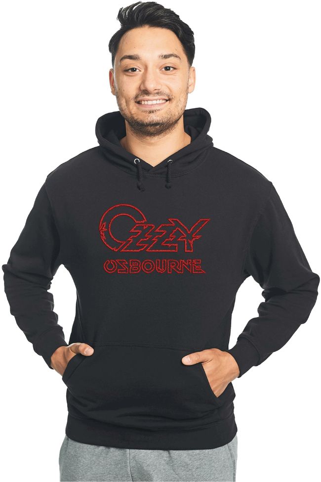 Худі з вишивкою "Ozzy Osbourne es", чоловіче, чорне, XS, Embroshop HM018M-0100 фото