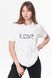 Футболка з вишивкою "Love, Heart", жіноча, біла, XS, Embroshop FMU003P-0200 фото