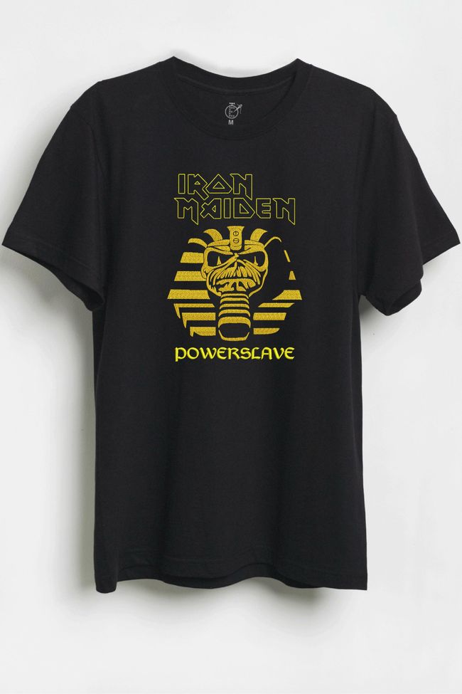 Футболка з вишивкою "Powerslave, Iron Maiden es", чоловіча, чорна, S, Embroshop mu072m-f112 фото