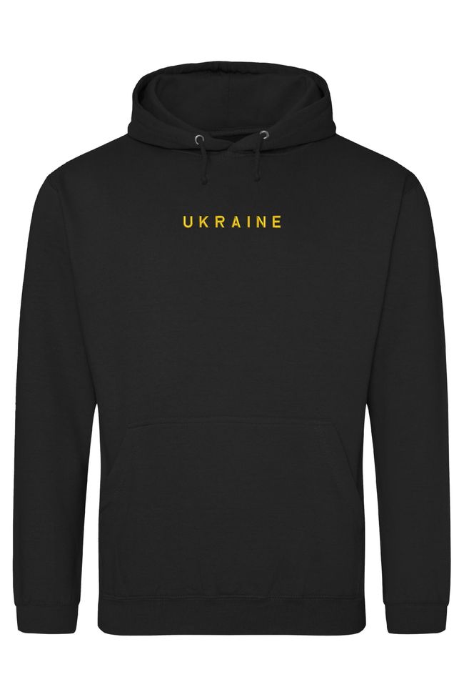 Худі з вишивкою "Україна"(g), чоловіче, чорне, XS, Embroshop HU061M-0100 фото