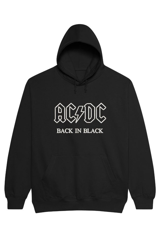 Худі з вишивкою "Back in Black, AC/DC es", чоловіче, чорне, XS, Embroshop HM009M-0100 фото