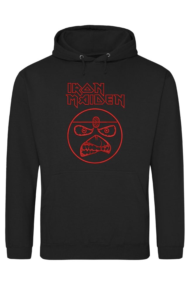 Худі з вишивкою "Eddie Smiley Face, Iron Maiden es", чоловіче, чорне, XS, Embroshop HM022M-0100 фото