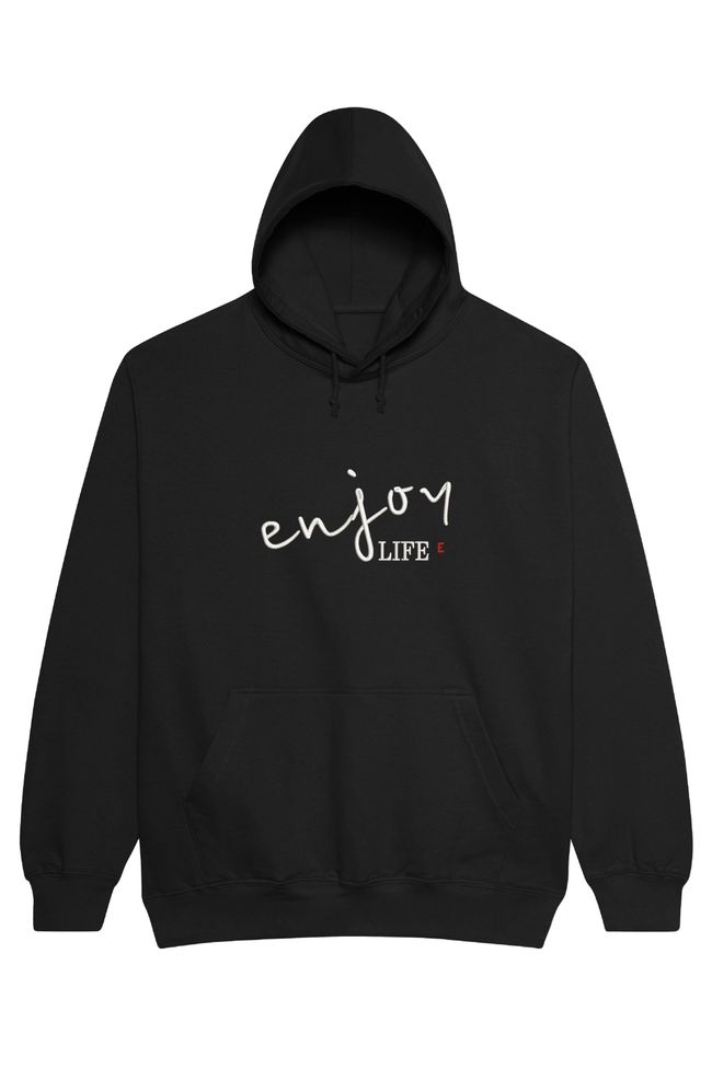 Худі з вишивкою "Enjoy Life", жіноче, чорне, XS, Embroshop HFU009-0100 фото