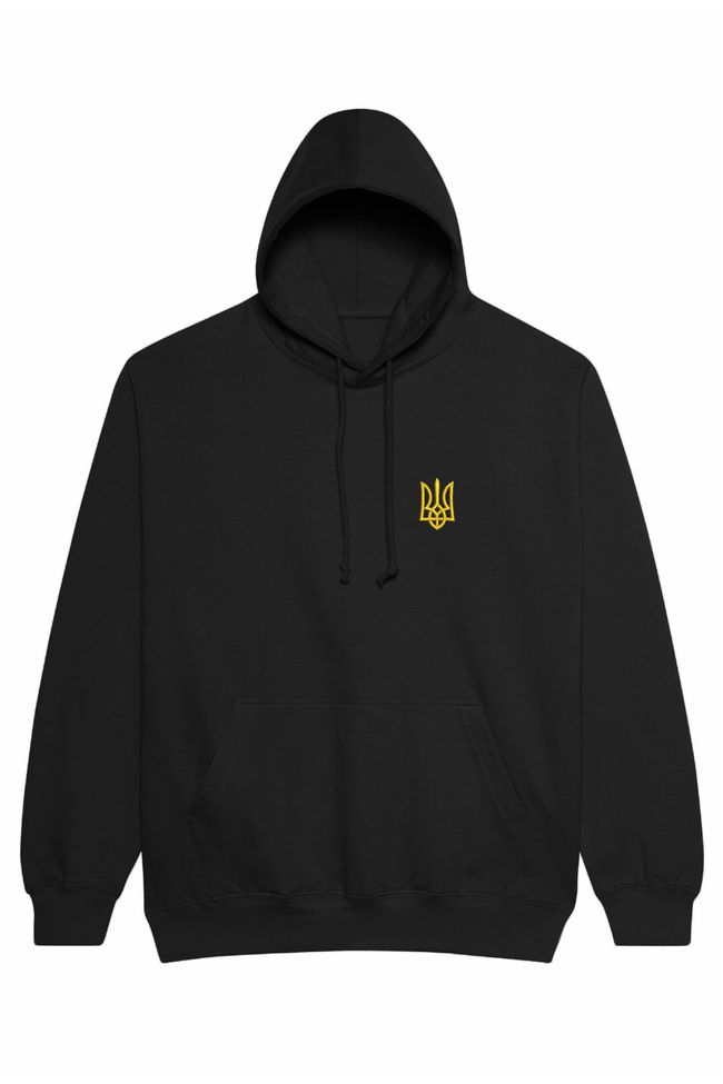 Худі з вишивкою "Герб України Тризуб"(g), чоловіче, чорне, M, Embroshop HU079MP-0102 фото