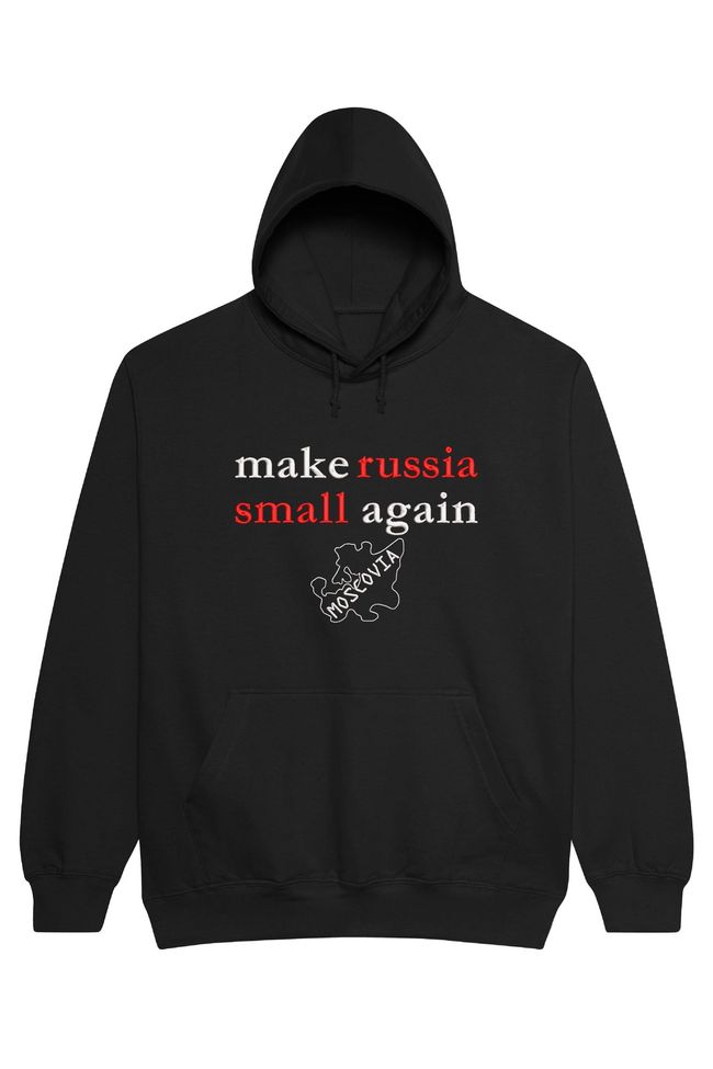 Худі з вишивкою "Make russia small again", чоловіче, чорне, XS, Embroshop ua098m-h111 фото