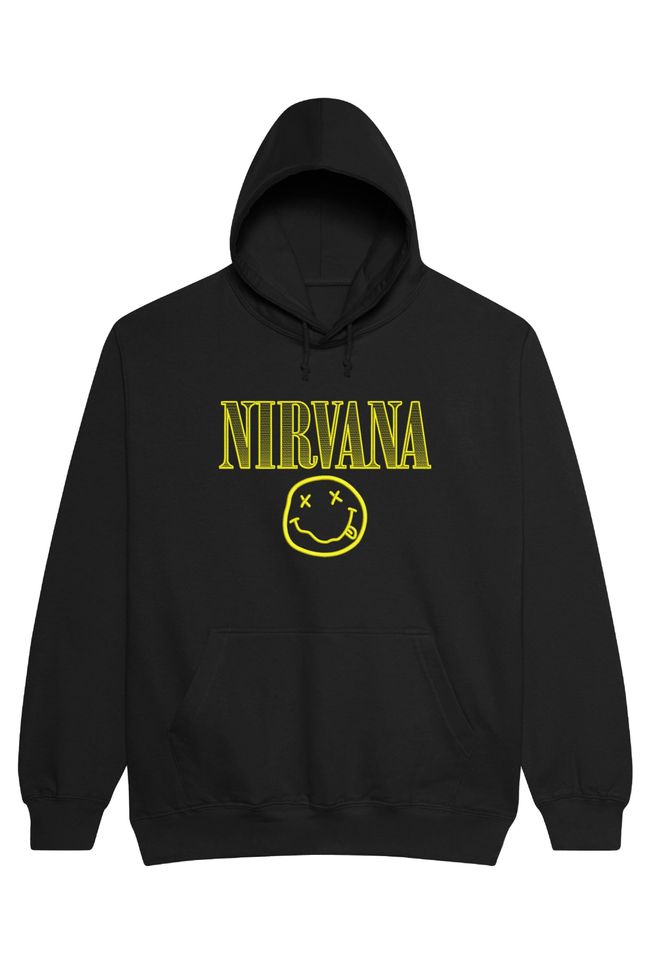 Худі з вишивкою "Smile, Nirvana es", чоловіче, чорне, XS, Embroshop HM012M-0100 фото