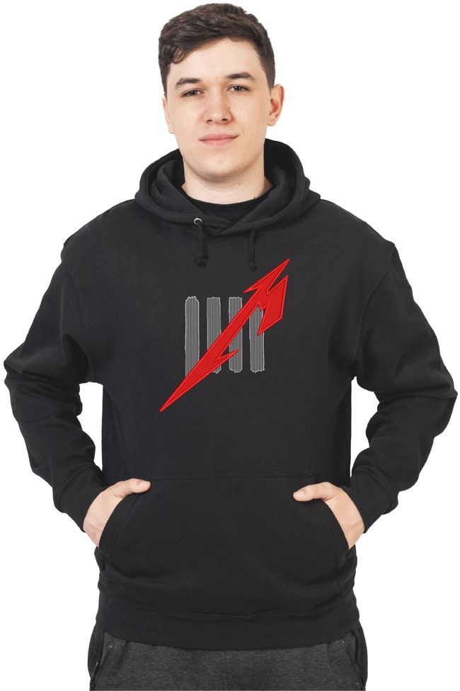 Худі з вишивкою "Fifth Member, Metallica es", чоловіче, чорне, XS, Embroshop HM007M-0100 фото