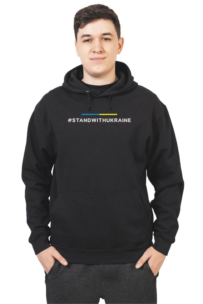 Худі з вишивкою "#StandWithUkraine", чоловіче, чорне, XS, Embroshop HU040M-0100 фото