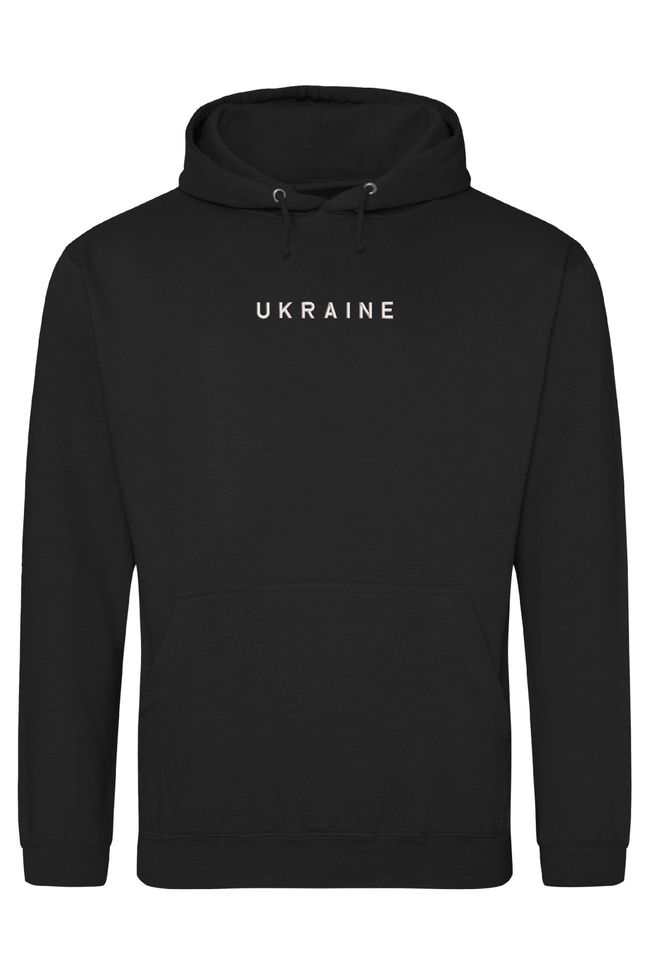 Худі з вишивкою "Україна"(w), чоловіче, чорне, XS, Embroshop HU061M-0120 фото