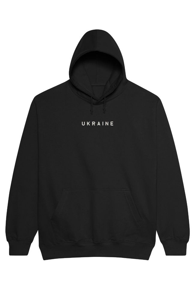 Худі з вишивкою "Україна"(w), чоловіче, чорне, XS, Embroshop HU061M-0120 фото