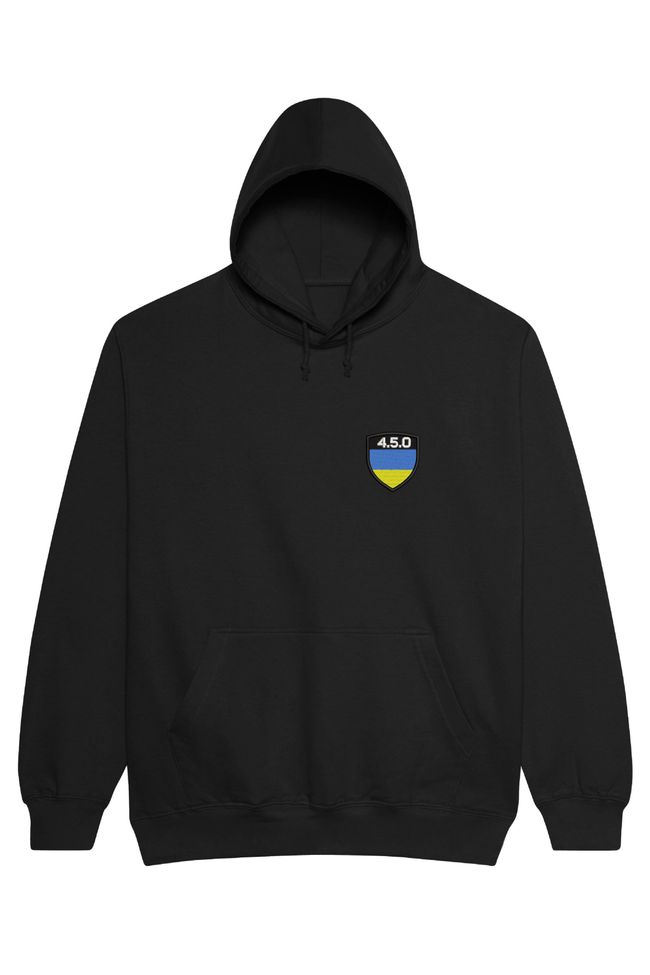 Худі з вишивкою "4.5.0. - все спокійно", жіноче, чорне, XS, Embroshop HUU033-0100 фото